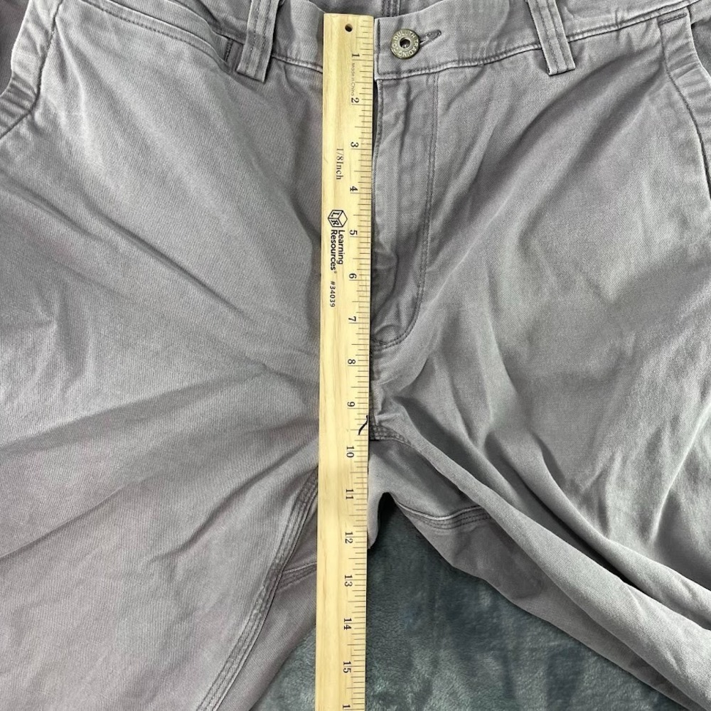 Duluth Trading Co Pants Mens 34x30 Gray Flex Ballroom Khakis Relaxed Fit Casual - Picture 8 of 9
